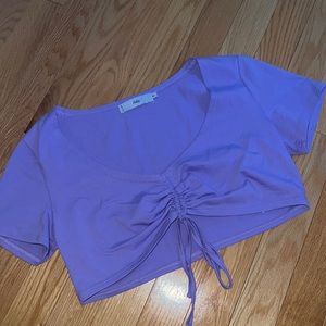 purple crop top